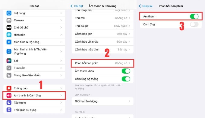 Cách bật âm thanh bàn phím trên iPhone