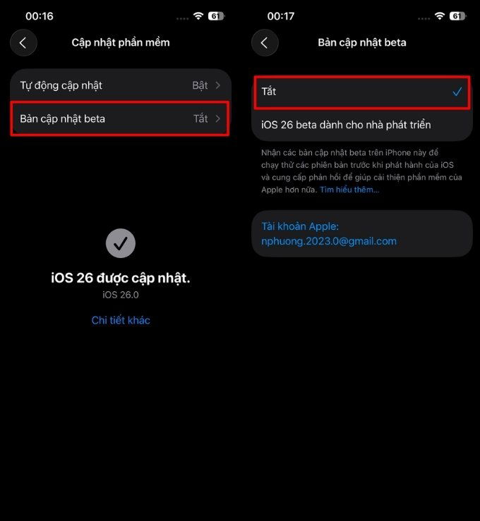 Hướng dẫn cách cập nhật iOS 26.1