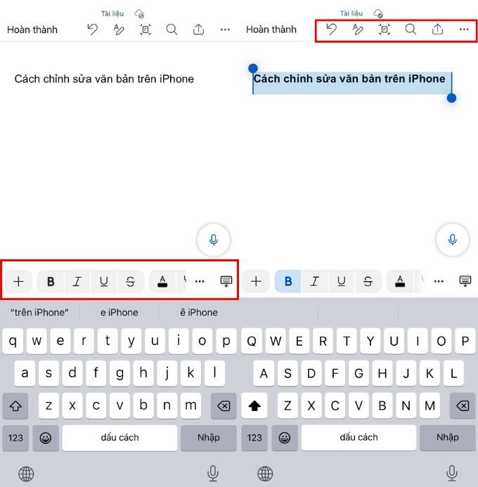 Chỉnh sửa văn bản trên iPhone bằng Microsoft Word