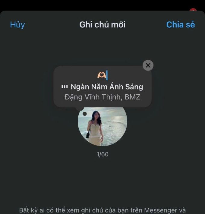 Cách để nhạc trên ghi chú Messenger