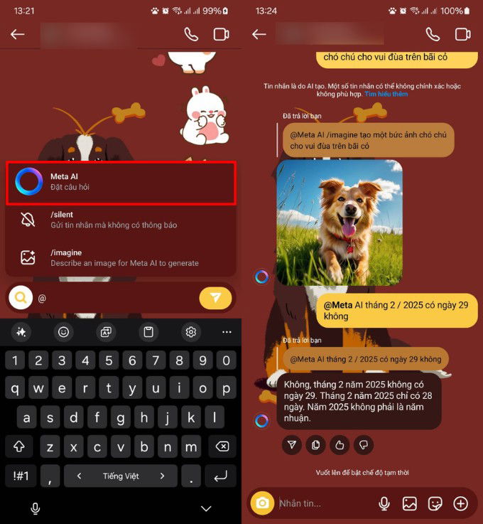 Cách sử dụng Meta AI trong tin nhắn Instagram