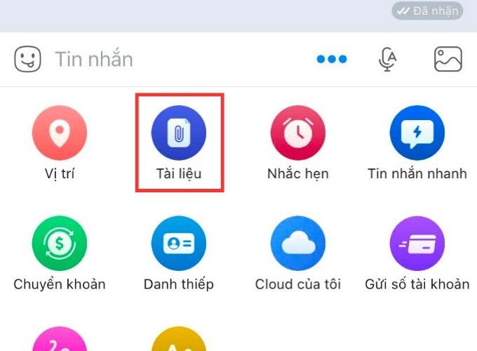 Hướng dẫn gửi file Excel qua Zalo trên điện thoại