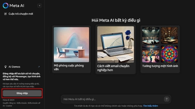 Cách sử dụng Meta AI trên máy tính