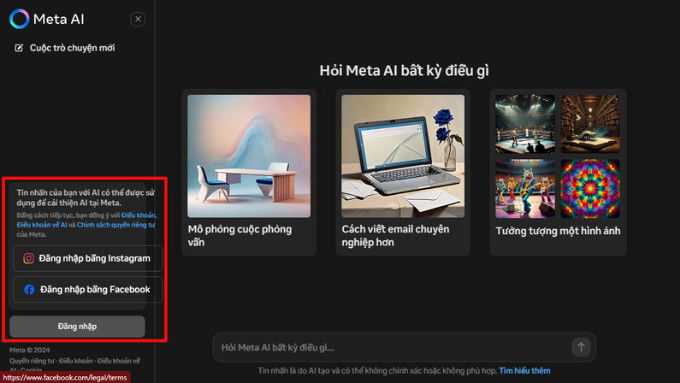 Cách sử dụng Meta AI trên máy tính