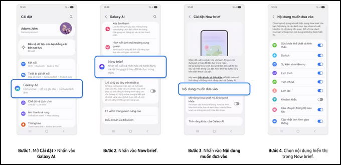 Cách sử dụng Now Brief trên màn hình ngoài Galaxy Z Flip 7