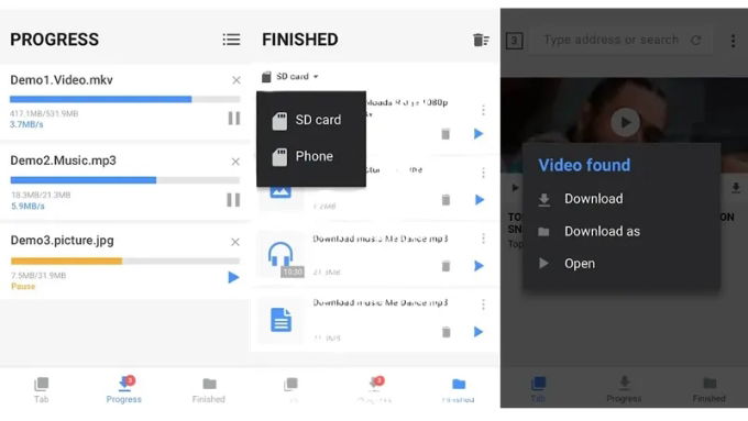 Hướng dẫn tải phim trên Web về điện thoại bằng ứng dụng thứ ba
