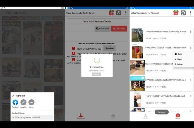 Cách tải video Pinterest về điện thoại Android