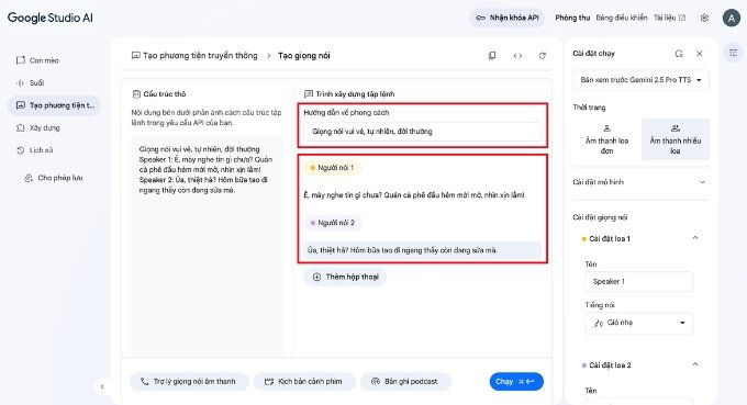 Cách tạo đoạn hội thoại bằng AI