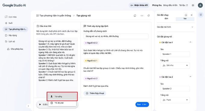 Cách tạo đoạn hội thoại bằng AI