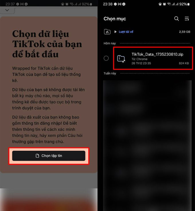 Các bước xem TikTok Wrapped 2024