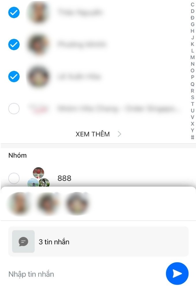 Cách gửi tin nhắn hàng loạt tới nhiều người trên Zalo bằng điện thoại