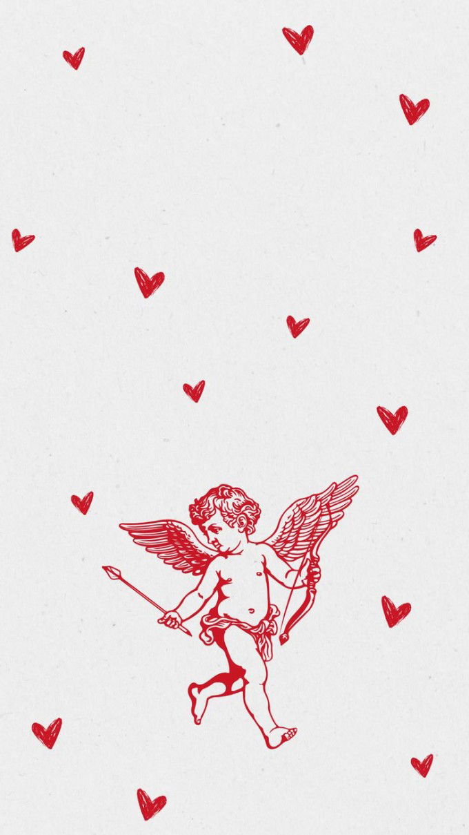 Hình nền Valentine với thần Cupid