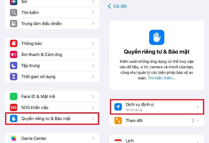 Tắt định vị khi không cần thiết