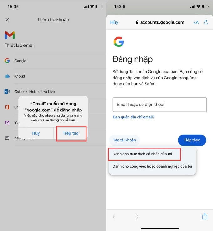 Tạo Gmail không dùng số điện thoại trên điện thoại