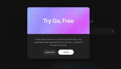 Cách nhận miễn phí 1 năm ChatGPT Go đơn giản, nhanh chóng