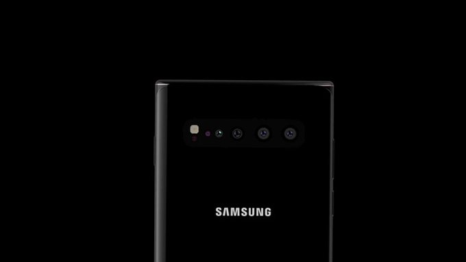 Galaxy Note 10 lộ ảnh concept màn hình Infinity-O, 4 camera sau