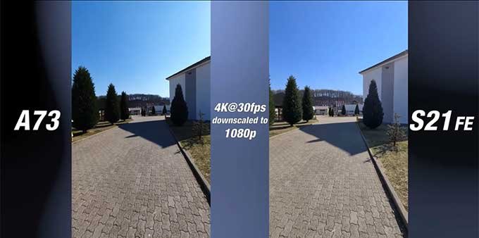 So sánh chi tiết camera Galaxy S21 FE và Galaxy A73 ống kính  quay phim