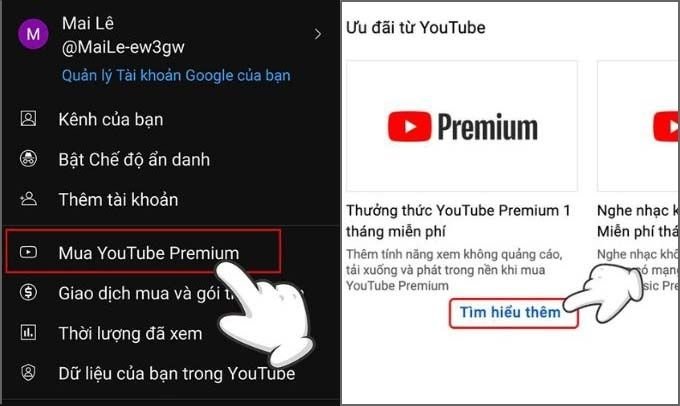 Hướng dẫn đăng ký mua gói Youtube Premium
