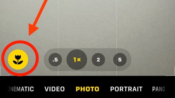 Chỉnh camera iPhone 15 Pro Max sang chế độ Macro