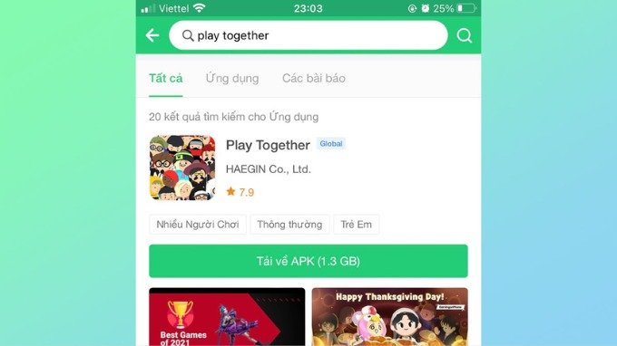 Bước 3 tải Play Together APK trên Android