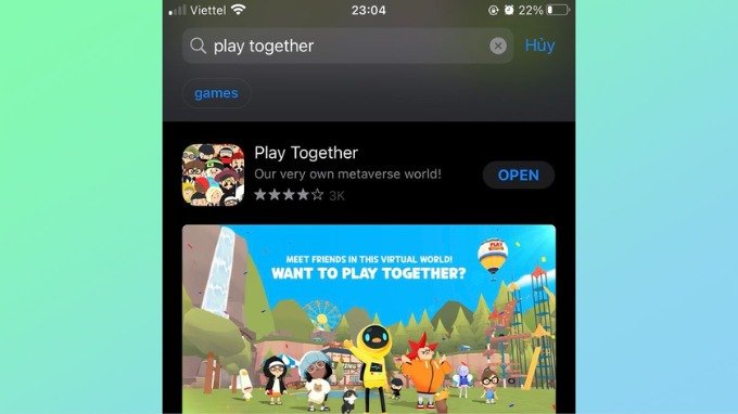 Bước 3 tải Play Together trên điện thoại iOS