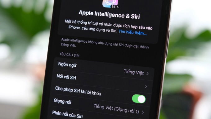 Apple Intelligence chính thức hỗ trợ tiếng Việt