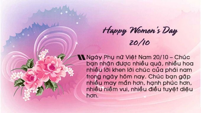 Background 20/10 kèm lời chúc