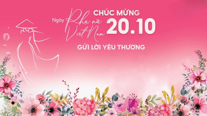 Background 20/10 kèm lời chúc