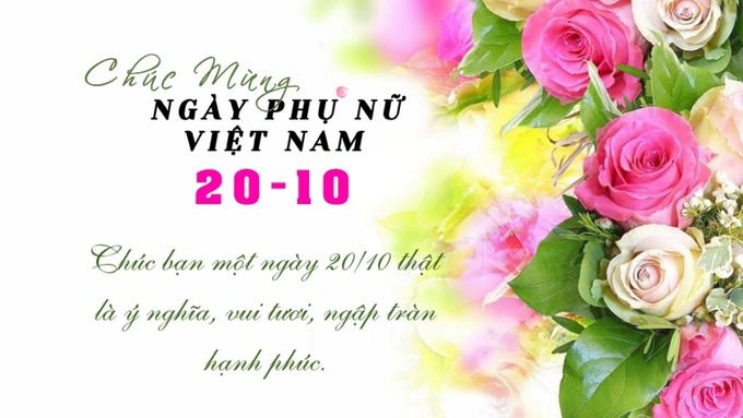 Background 20/10 kèm lời chúc