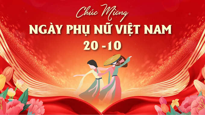 Background 20/10 màu đỏ