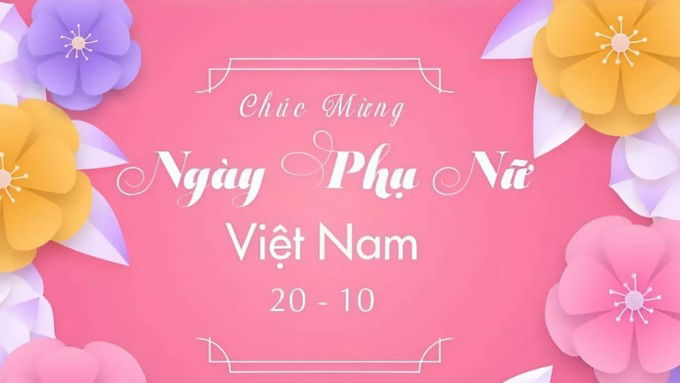 Background 20/10 màu hồng