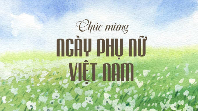 Background 20/10 màu xanh lá