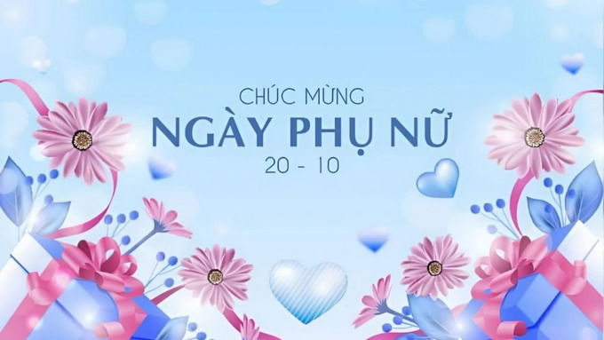 Background 20/10 nhiều màu sắc