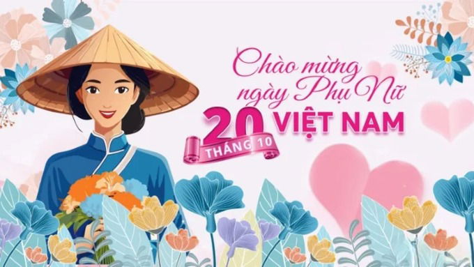 Background 20/10 nhiều màu sắc
