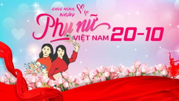 Background 20/10 nhiều màu sắc