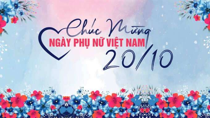 Background 20/10 nhiều màu sắc