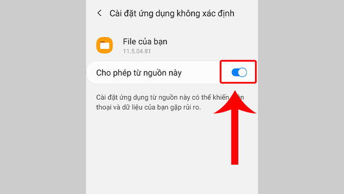 Cách cài đặt file APK trên điện thoại Android