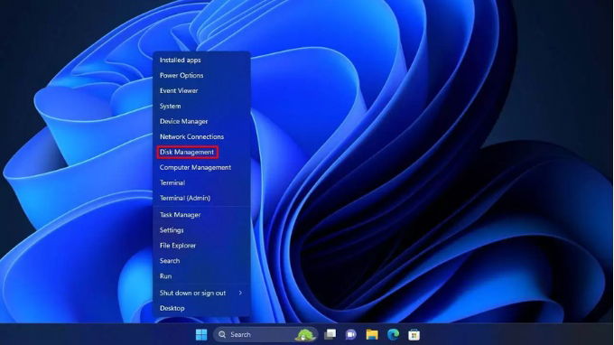 Cách chia ổ cứng Win 11 bằng công cụ Disk Management