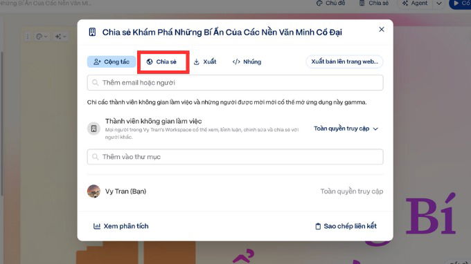 Cách chia sẻ slide thuyết trình