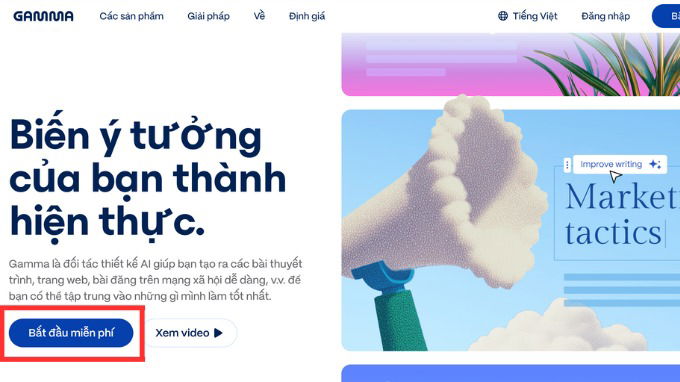 Cách đăng ký tài khoản Gamma AI