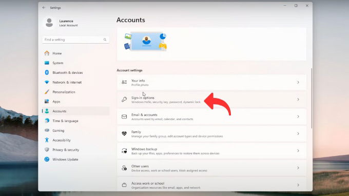 Cách đặt mật khẩu máy tính Win 11 bằng Windows Settings
