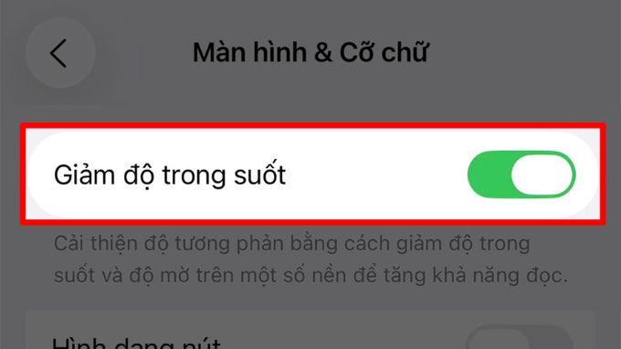 Cách chỉnh độ trong suốt của Liquid Glass