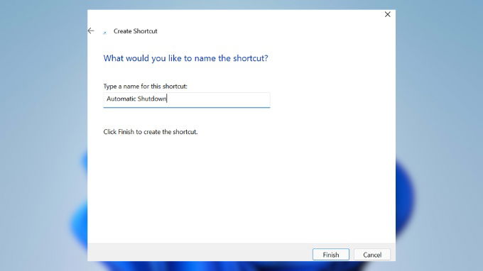 Hẹn giờ tắt laptop Win 11 bằng Shortcut