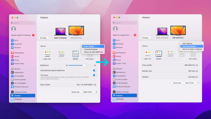 Cách kết nối MacBook với màn hình ngoài