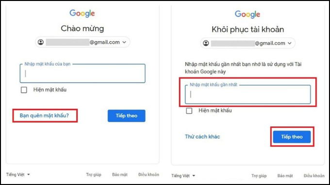 Cách lấy lại mật khẩu Gmail không cần số điện thoại