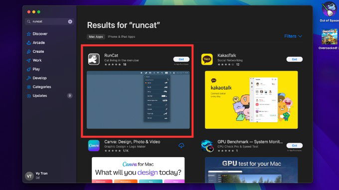 Cách tải và cài đặt RunCat trên macOS