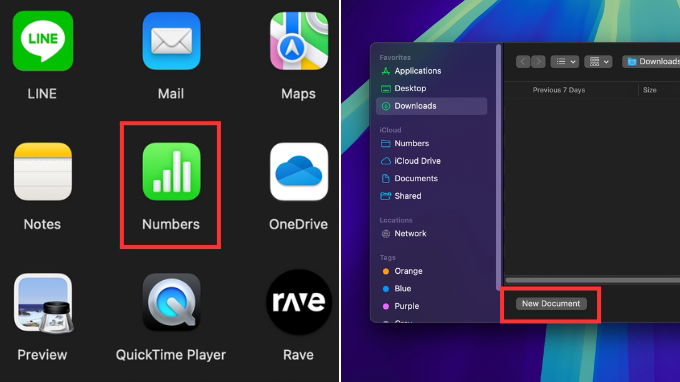 Cách tạo bảng tính mới trong Numbers