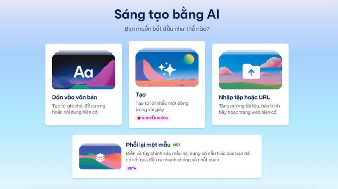 Cách dùng Gamma AI tạo slide