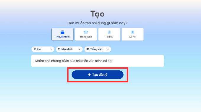 Cách dùng Gamma AI tạo slide