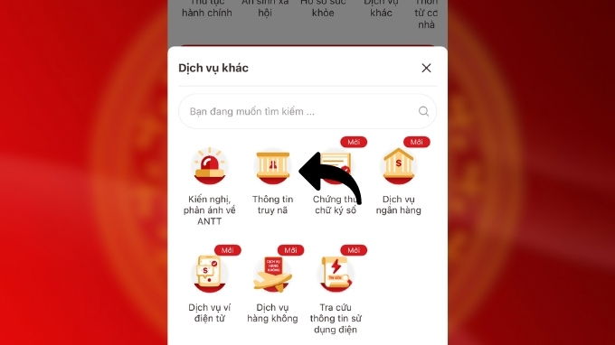 Cách tra cứu thông tin truy nã trên ứng dụng VNeID